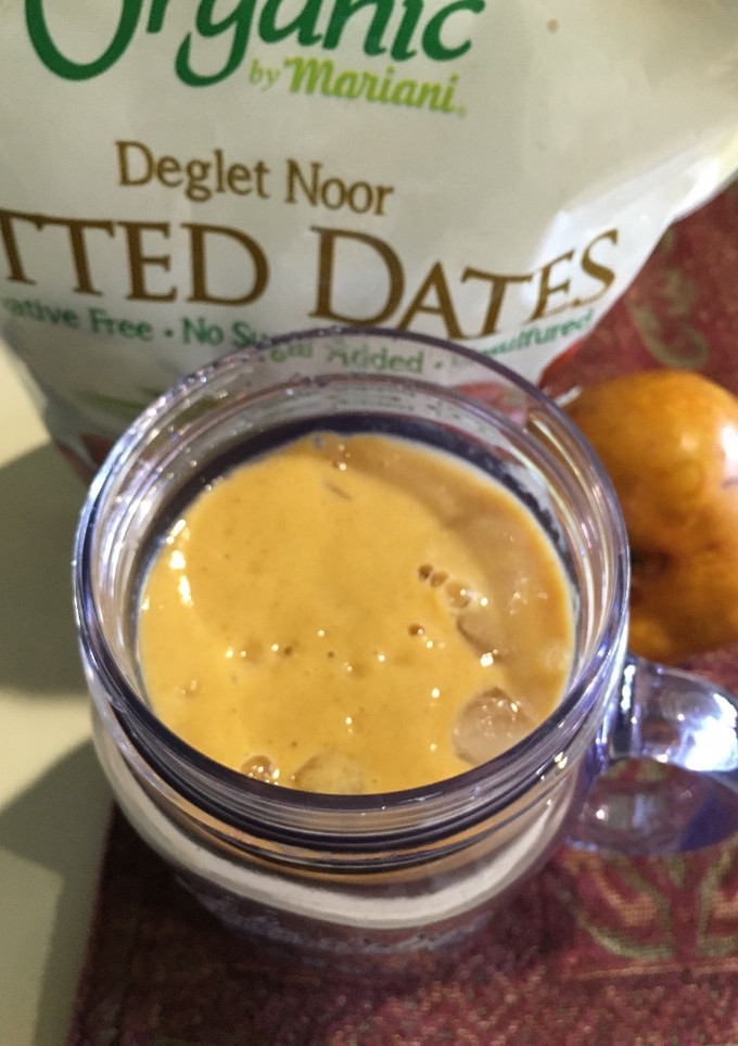 Una foto de Batido de pera-calabaza en leche de almendras (smoothie)