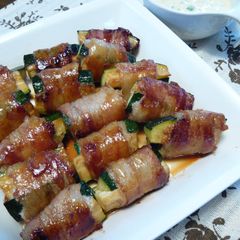 A picture of Zucchini Pork Teriyaki Rollups.