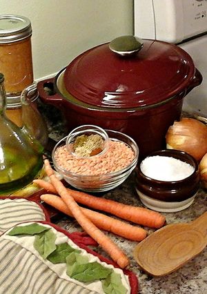A picture of Red Lentil Soup.