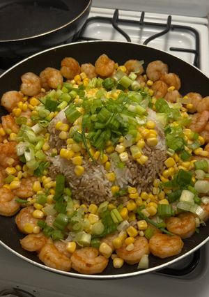 A picture of Shrimp Pepper Rice (Pepper Lunch inspired).