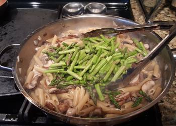 Ultimate Make Recipe One pot asparagus mushroom pasta Home Style