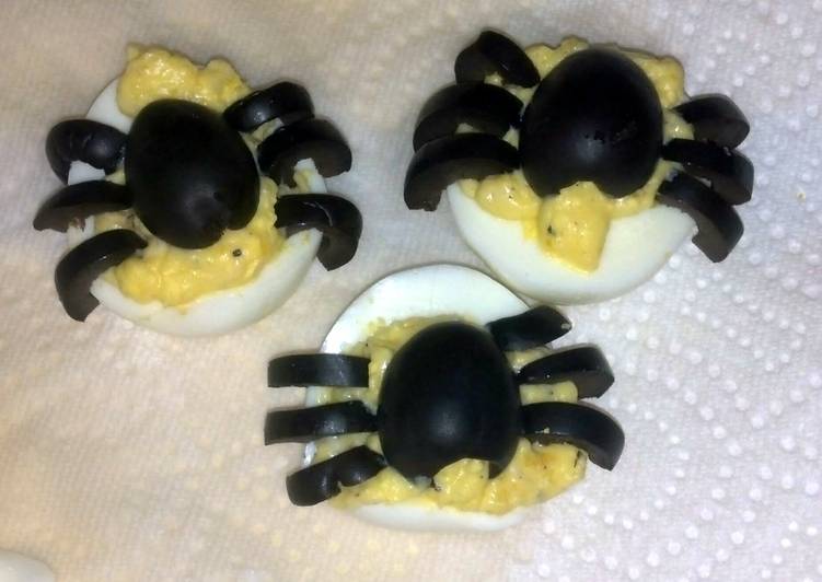 Creepy crawly deviled eggs