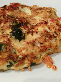 Una foto de Cena ligera de tortilla y crema