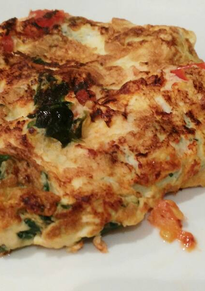 Una foto de Cena ligera de tortilla y crema