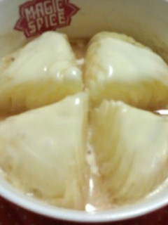 A picture of Easy Microwaved Sweet Onion Consommé and Cheese.