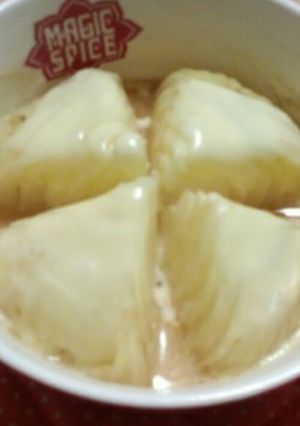 A picture of Easy Microwaved Sweet Onion Consommé and Cheese.