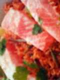 thai green salmon with fragrant rice