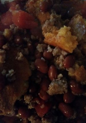 A picture of sausage casserole.