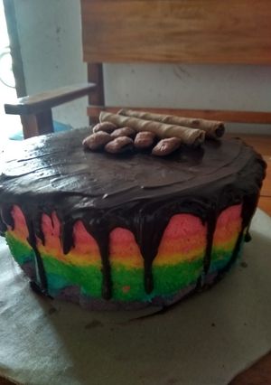 Foto resep Steam rainbow cake