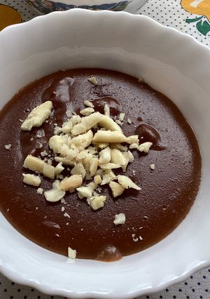 Una foto de Natillas de chocolate con mantequilla de maní