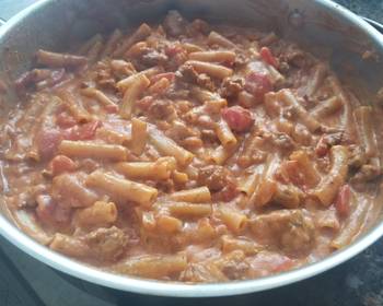 The New Way Serving Recipe Cheeseburger Ziti Skillet Restaurant Style