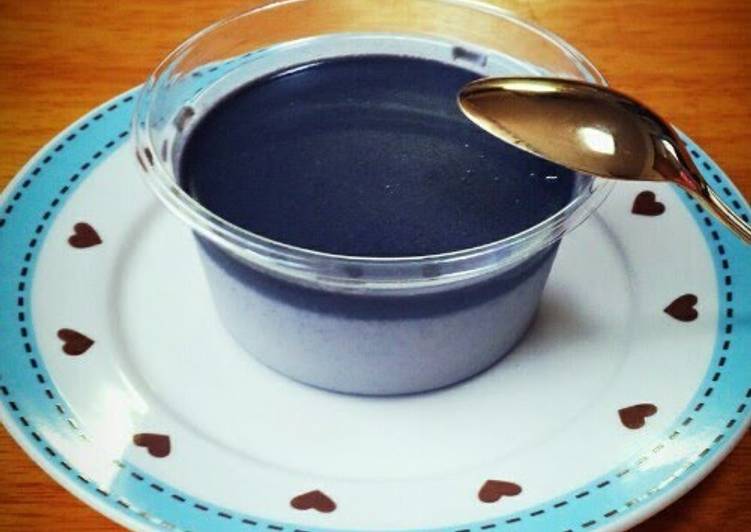 Steps to Make Super Quick Homemade Easy Black Sesame Pudding