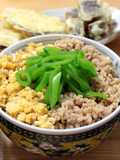 One Pan Tri-colour Miso Soboro Rice Bowl