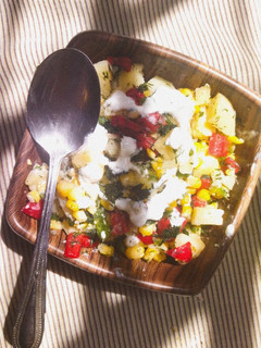 عکسی از دستور سالاد سیبزمینی و ذرت