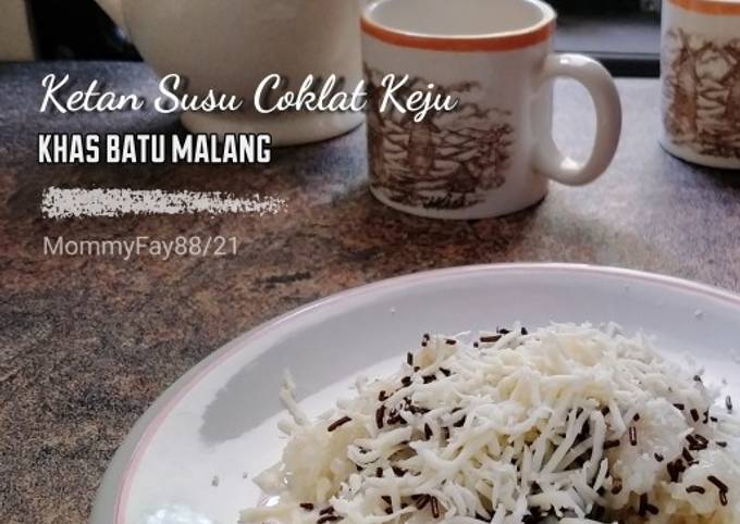 Resep Ketan Susu Coklat Keju khas Batu Malang yang Enak