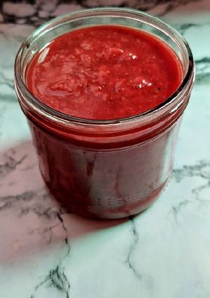 Una foto de Mermelada de frutilla saludable