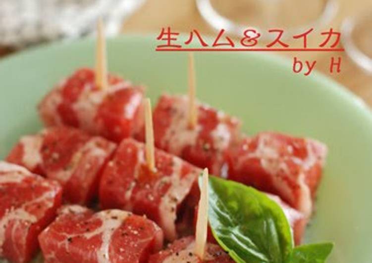 Recipe of Quick Cured Ham &amp; Watermelon