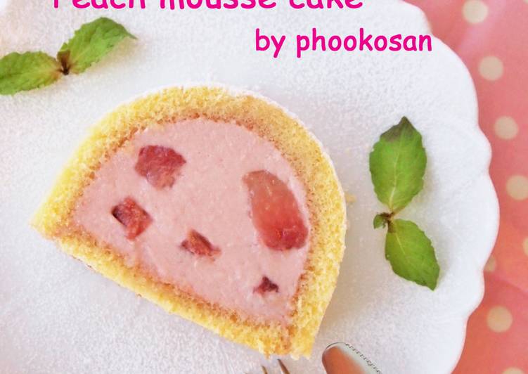 Simple Way to Prepare Perfect Light Mousse Cake with Peach