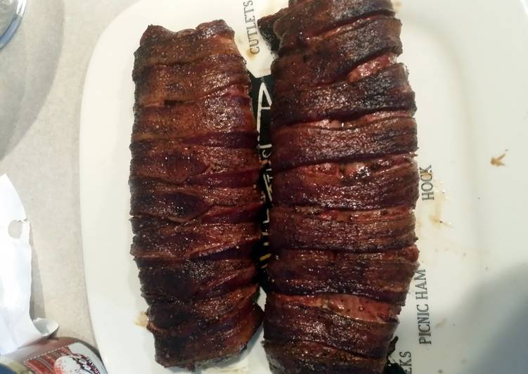Bacon wrapped pork tenderloin