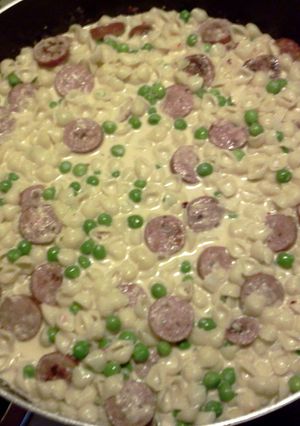 A picture of Sausage Alfredo.