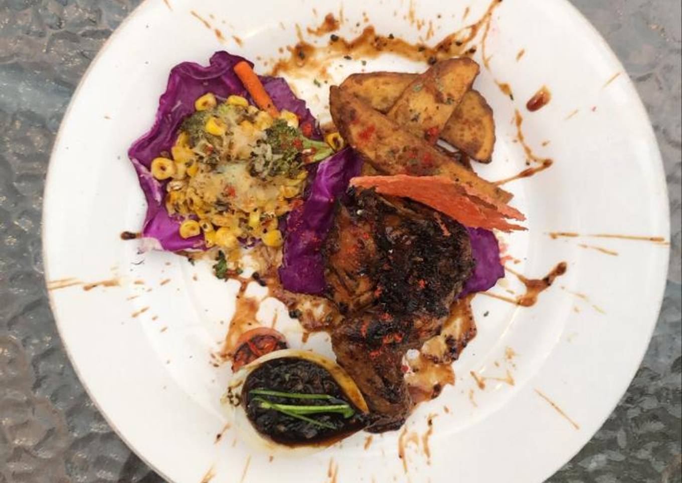 Roasted chicken honey spicy