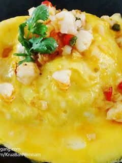 รูปของ ข้าวไข่ข้นกุ้งผัดพริกขี้หนู