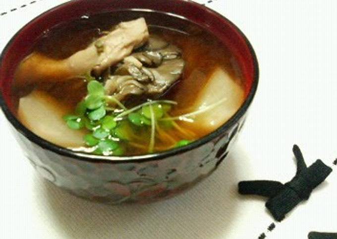 Turnip and Maitake Miso Soup