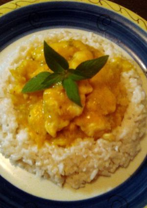 A picture of Amy's Ginger Fruity Curry with coconut Rice ..