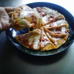 A picture of Chewy Okara Pizza.
