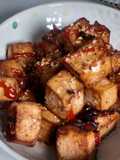 Crispy salt and pepper tofu, air fryer, no deep-frying