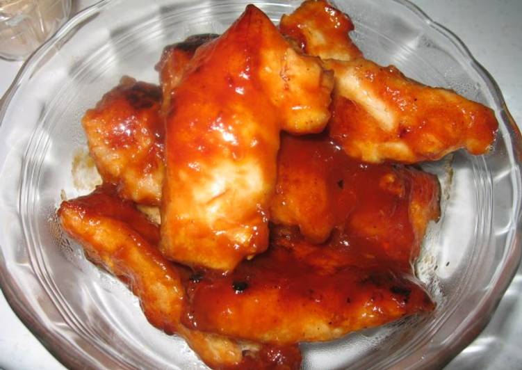 Recipe of Ultimate Plump and Firm ♪ Chicken Breast with Ketchup and Oyster Sauce