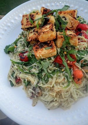 A picture of Crispy Coconut Tofu.
