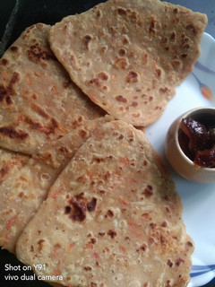 A picture of Carrot Paratha.