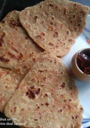 A picture of Carrot Paratha.