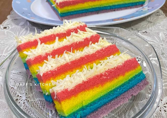 Rainbow Cake Kukus🌈