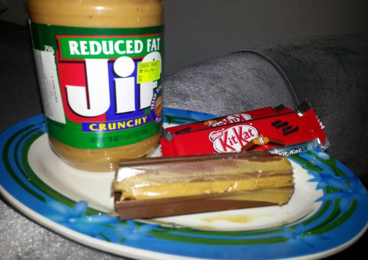 Step-by-Step Guide to Prepare Favorite peanut butter kit kat  sandwich