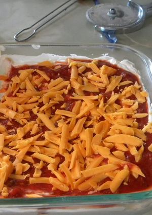A picture of Always Gone Taco Dip.