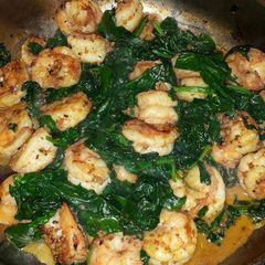 A picture of Shrimp and Sauteed Spinach.