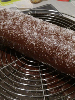 Una foto de Tronco de chocolate-coco