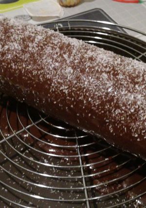 Una foto de Tronco de chocolate-coco