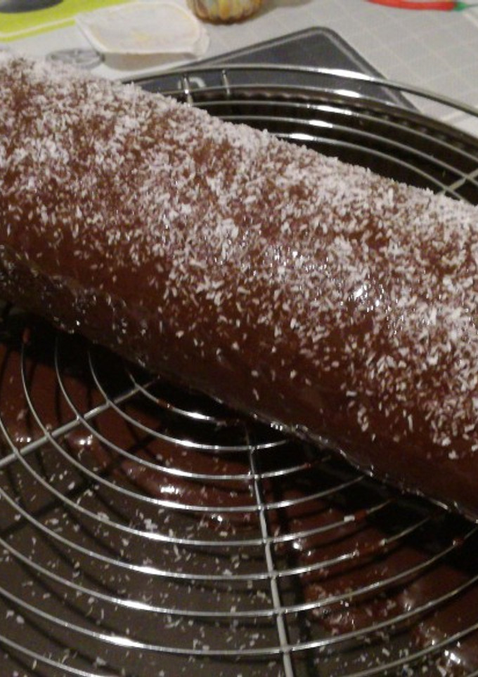 Una foto de Tronco de chocolate-coco
