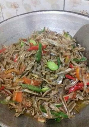 Foto resep Oseng" teri cabe hijau