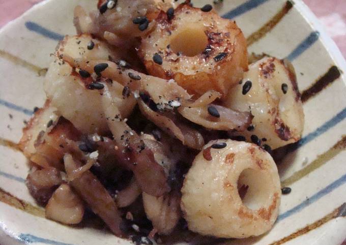 Kinpira-style Chikuwa and Maitake Mushroom Recipe by cookpad.japan ...