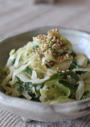 A picture of Refreshing Cabbage and Shiso with Mayonnaise and Miso.
