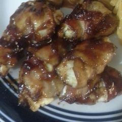 A picture of BBQ Bacon Wrapped Chicken.