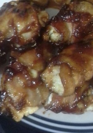 A picture of BBQ Bacon Wrapped Chicken.