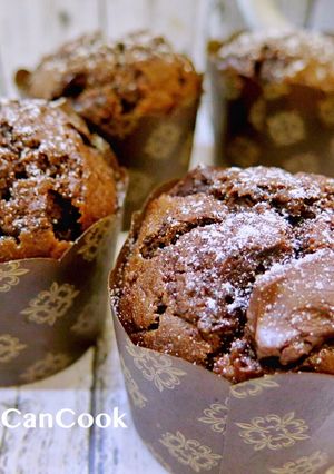 Foto resep Triple Chocolate Banana Muffins