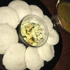 A picture of Idli sambhar.