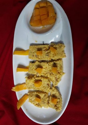ম্যাঙ্গো ভাপা সন্দেশ (Mango bhapa sandesh recipe in Bengali) রেসিপির প্রধান ছবি