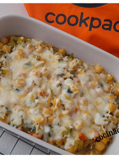Una foto de Gratinado de garbanzos y verdura